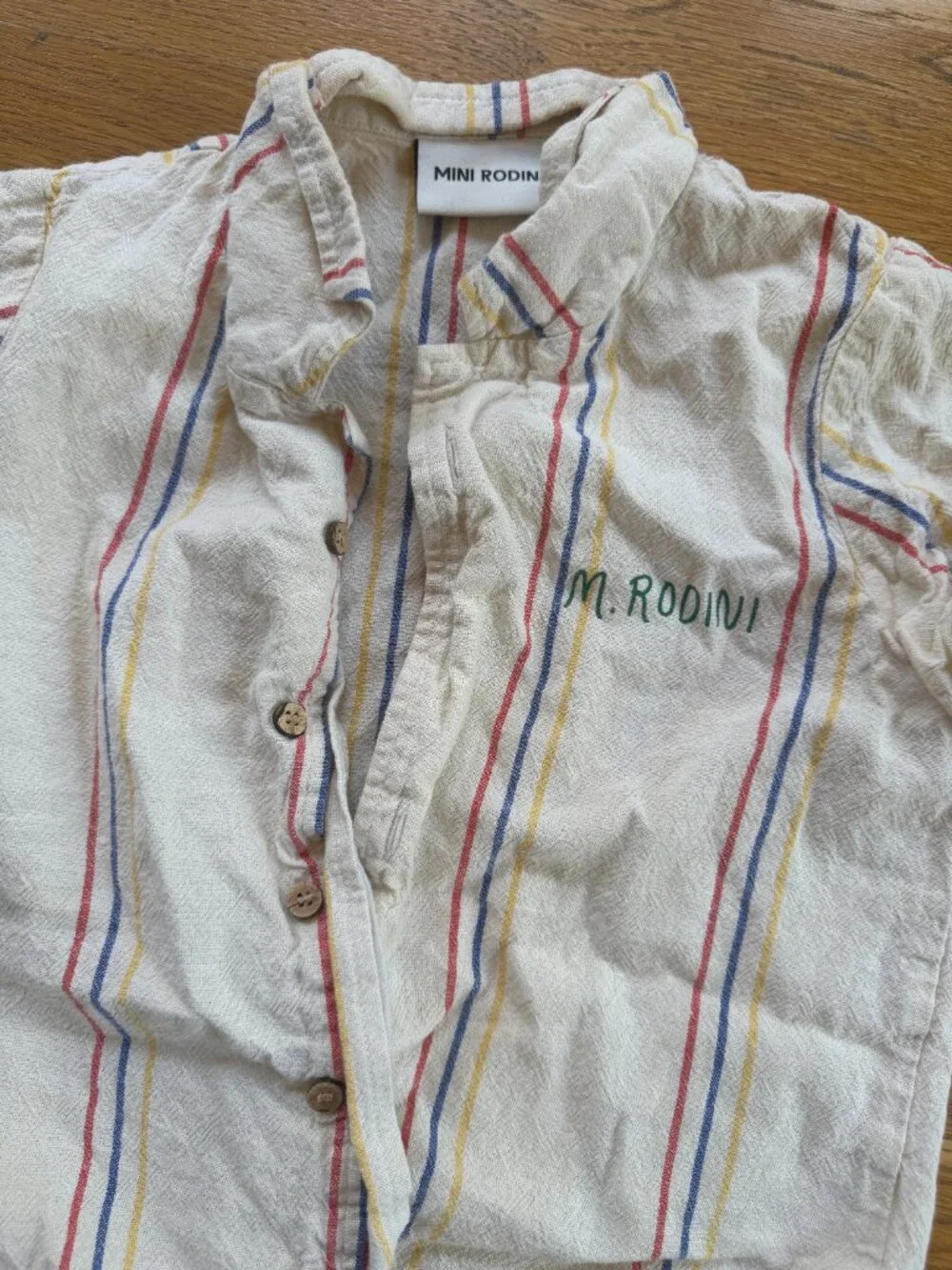 MINI RODINI Striped Rainbow Matching Shorts Set Size 6 - 7